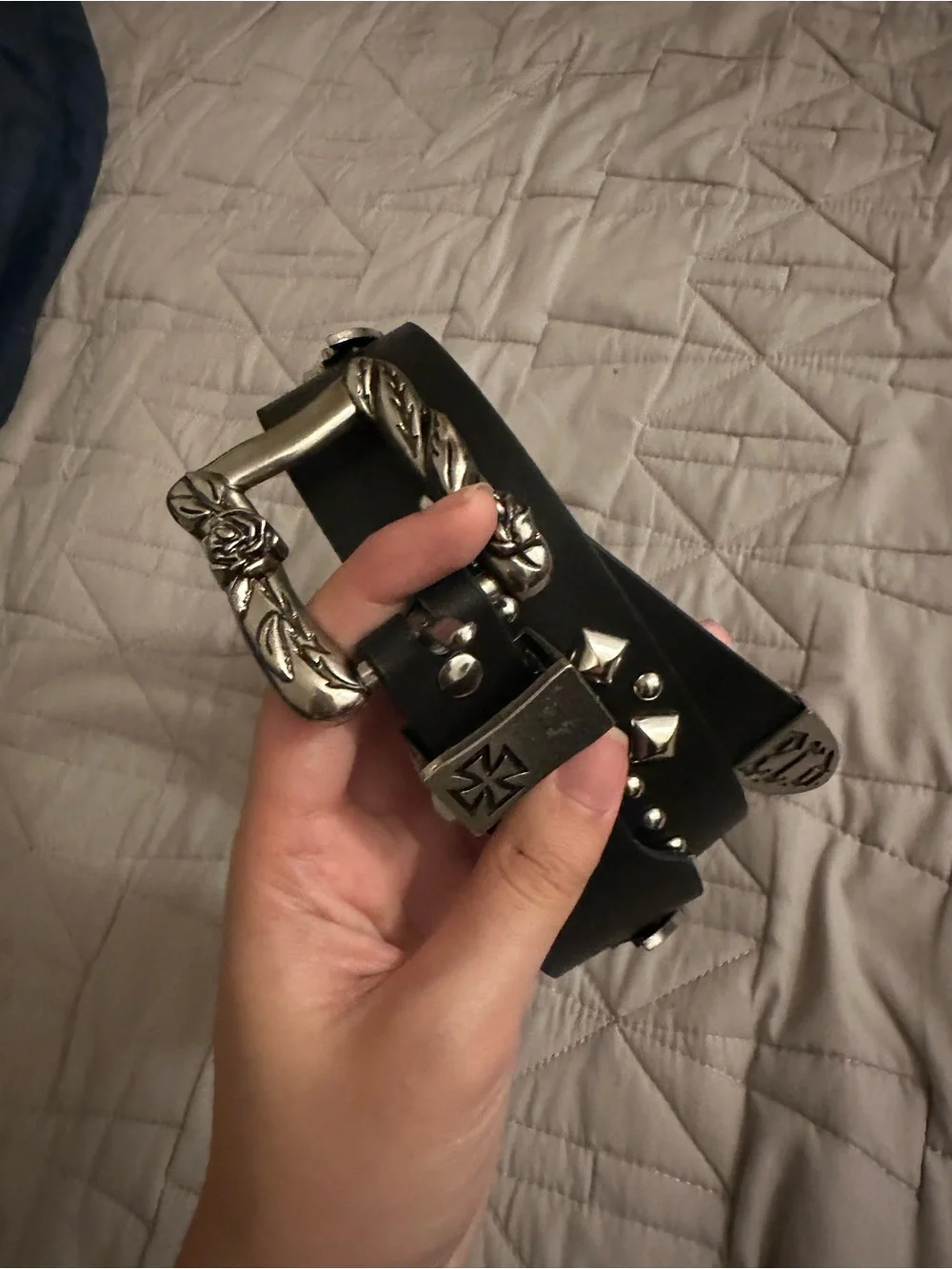 Black Studded Belt Bat